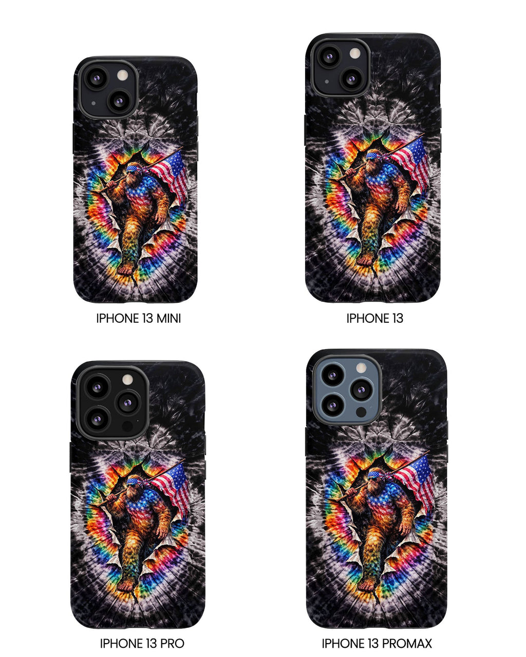 BIGFOOT WITH FLAG SWIRL  PHONE CASE  - TLTW1905264