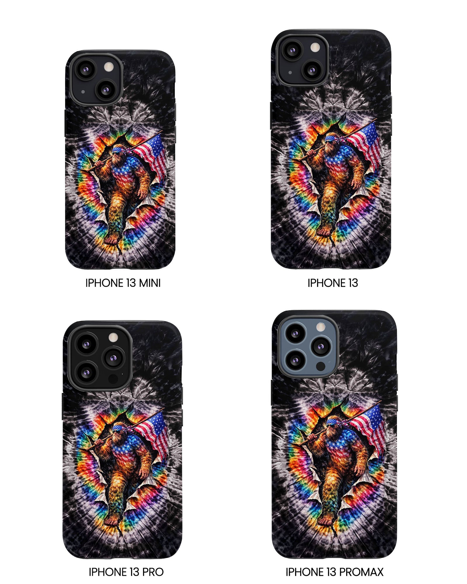 BIGFOOT WITH FLAG SWIRL  PHONE CASE  - TLTW1905264