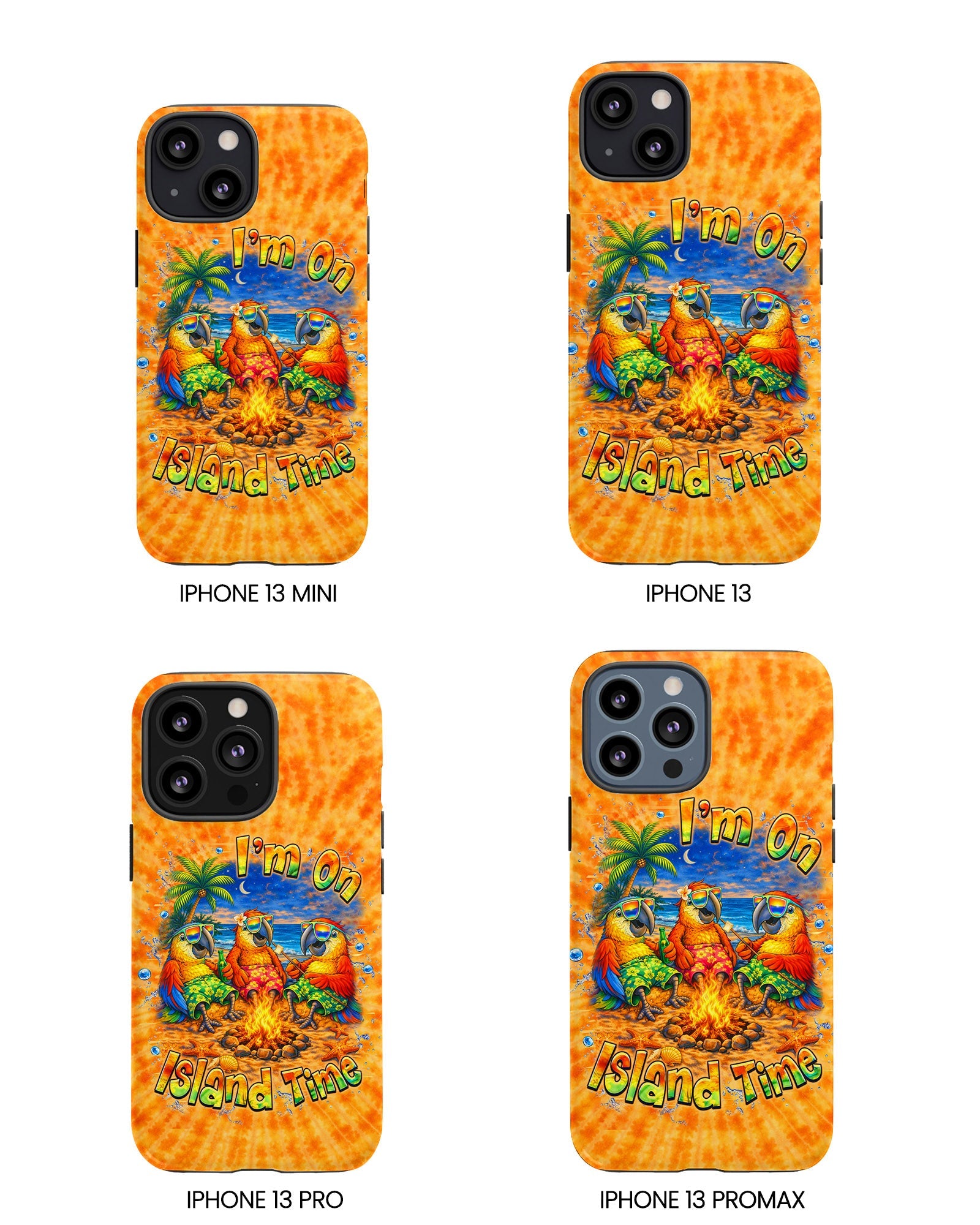 I'M ON ISLAND TIME PARROT SWIRL  PHONE CASE  - TLHN1405264