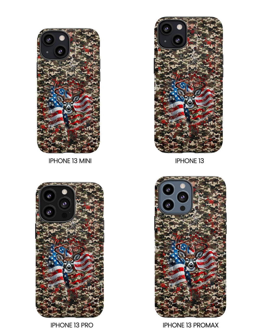 STARS AND STRIPES DEER HUNTING PHONE CASE - TLHG1905264