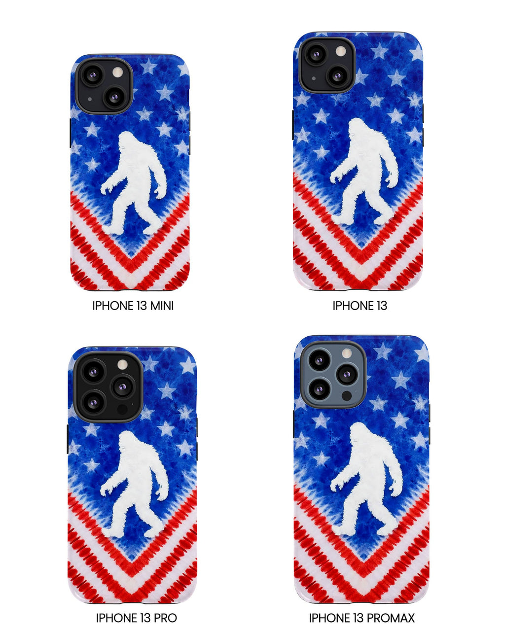 BIGFOOT FLAG RED WHITE & BLUE SWIRL PHONE CASE  - TLTW2105265