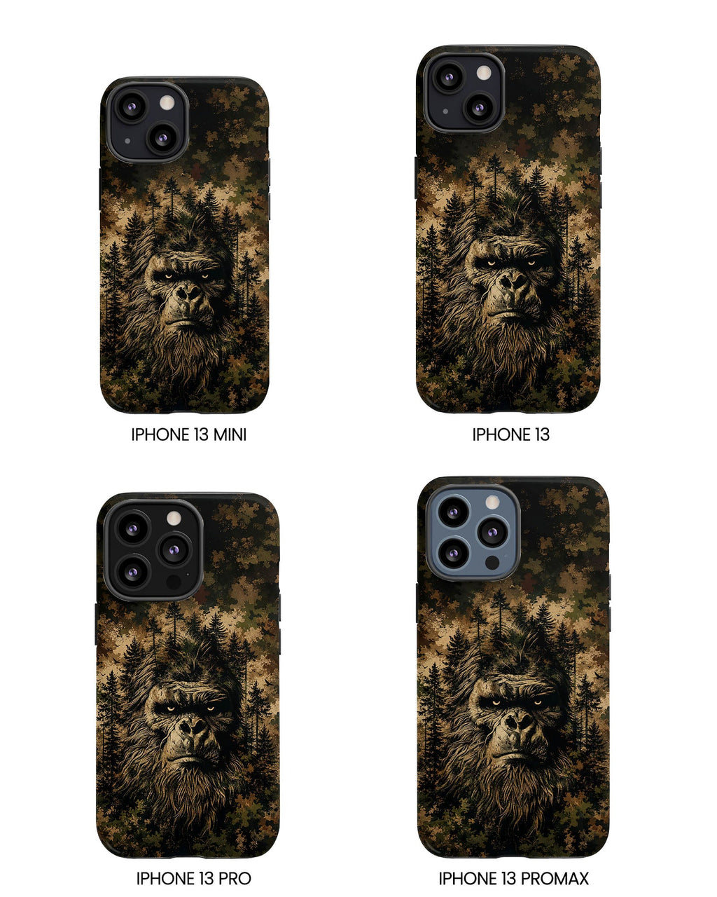 BIGFOOT IN THE FOREST CAMOUFLAGE PHONE CASE  - TLNT2105264