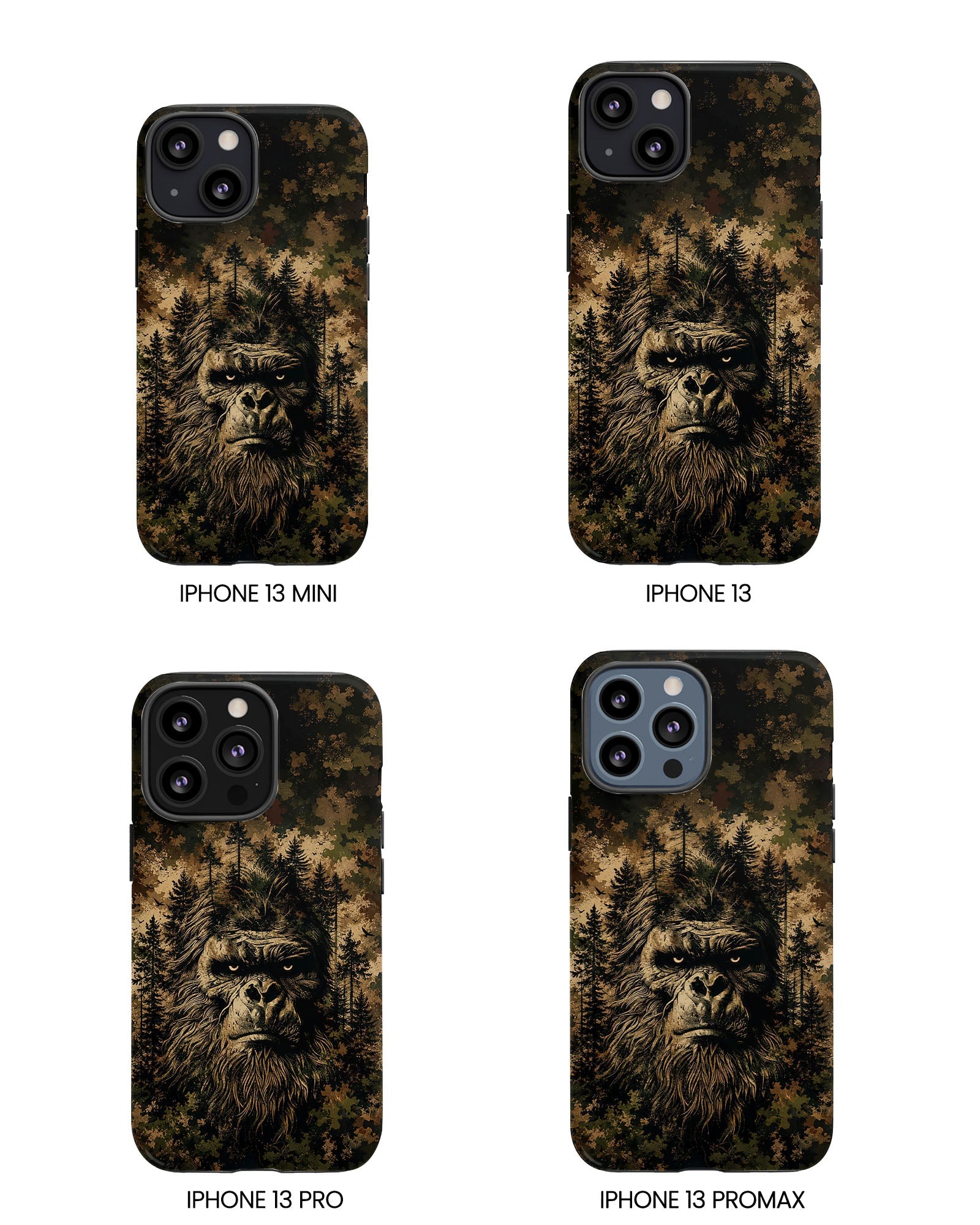 BIGFOOT IN THE FOREST CAMOUFLAGE PHONE CASE  - TLNT2105264