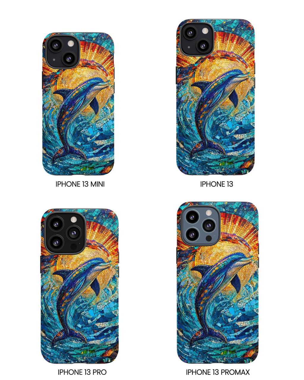 DOLPHIN STAINED GLASS PHONE CASE  - TLTW1305265