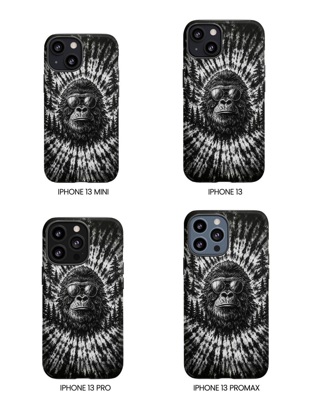 BIGFOOT BLACK & WHITE SWIRL  PHONE CASE  - TLTW2205262