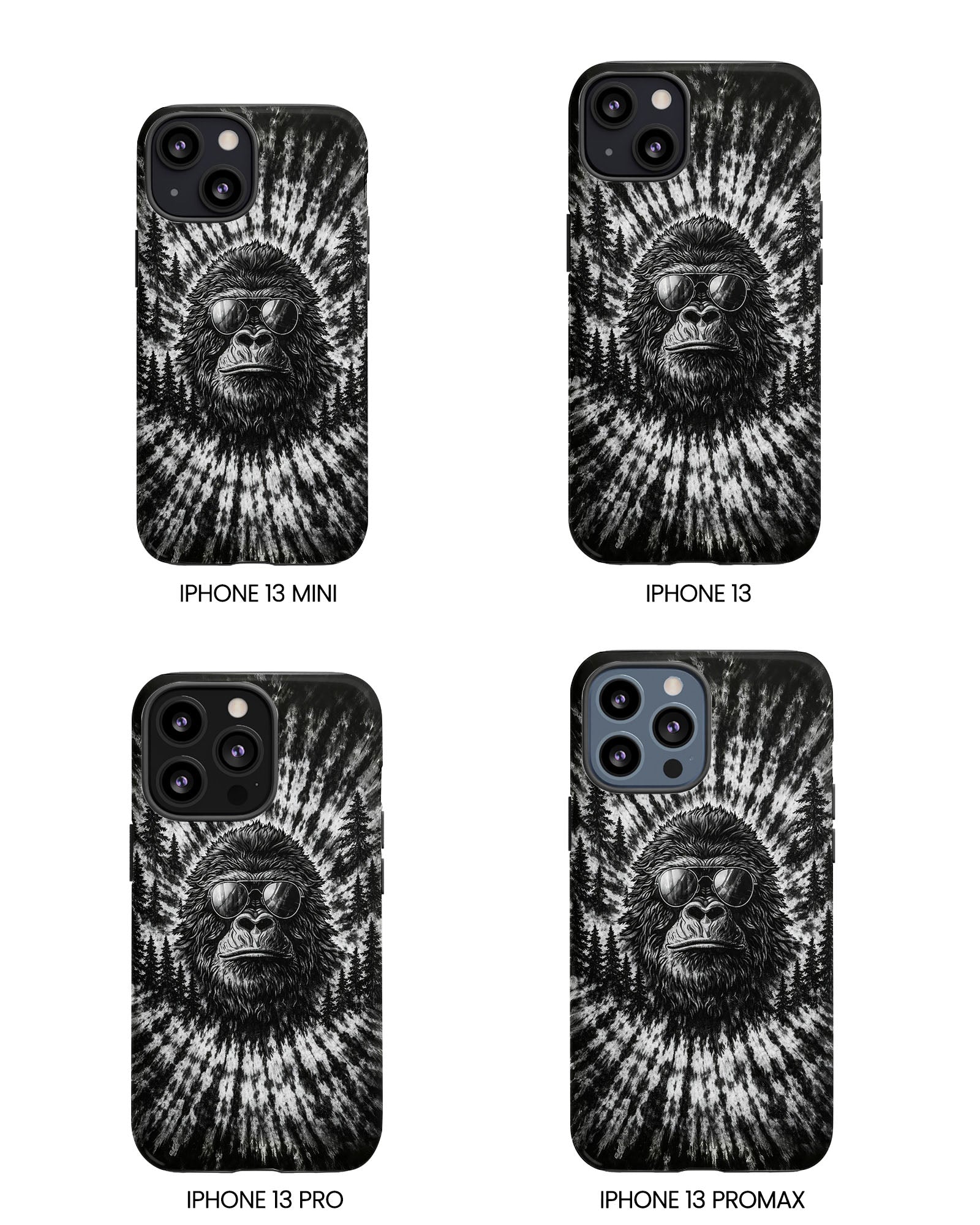 BIGFOOT BLACK & WHITE SWIRL  PHONE CASE  - TLTW2205262