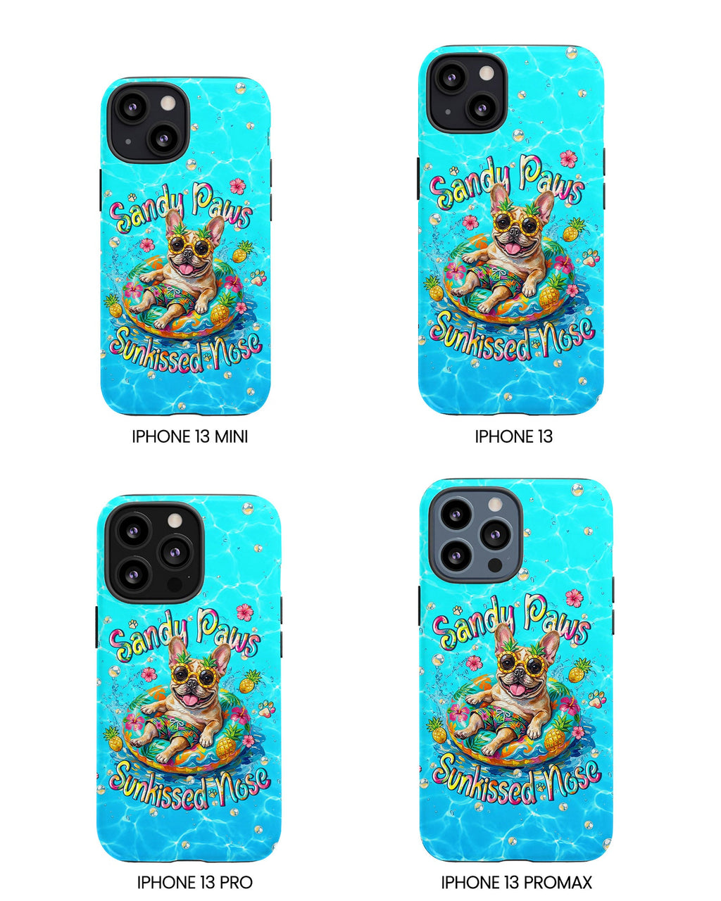 SANDY PAWS SUNKISSED NOSE FRENCH BULLDOG PHONE CASE  - TLHN2005264