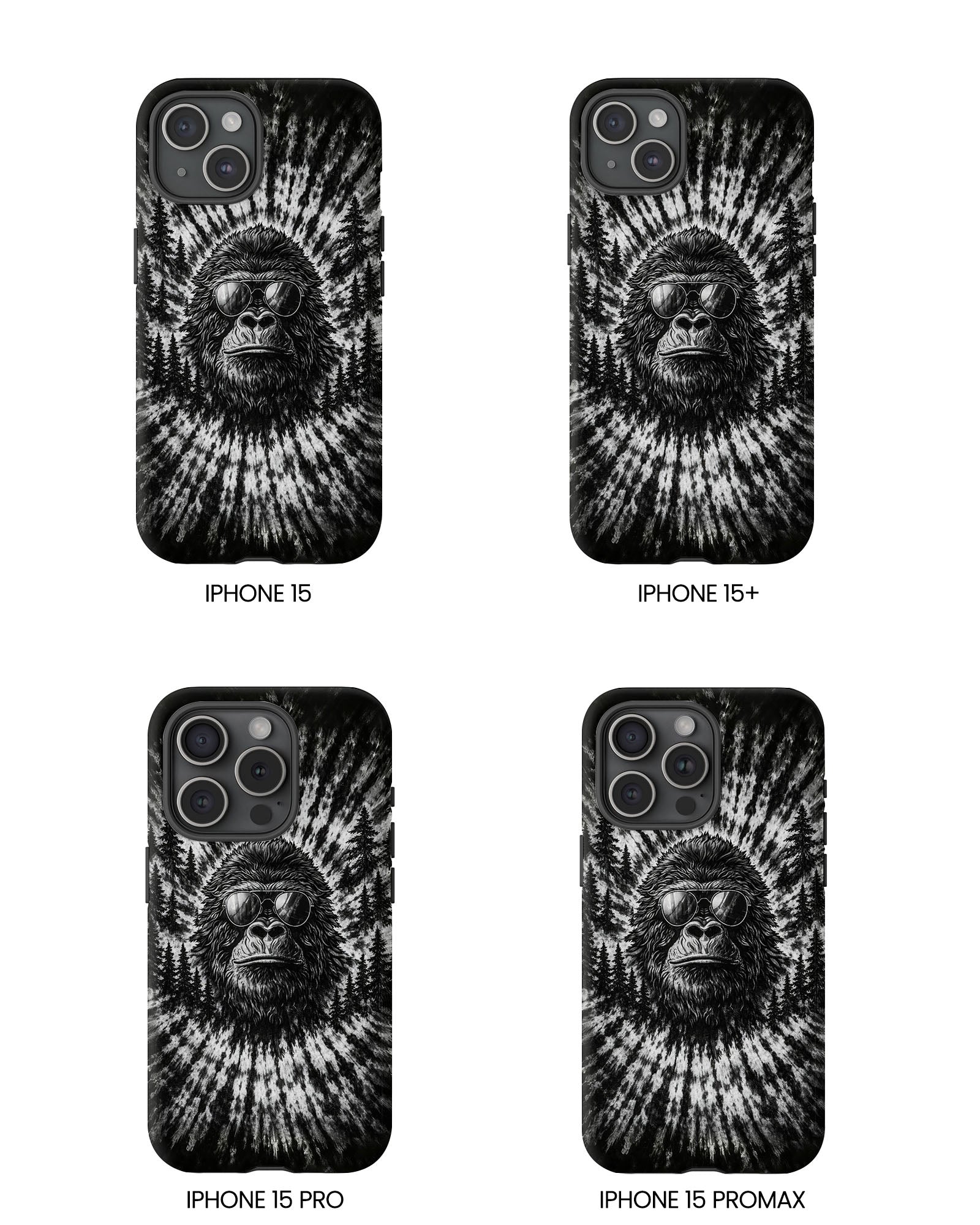 BIGFOOT BLACK & WHITE SWIRL  PHONE CASE  - TLTW2205262