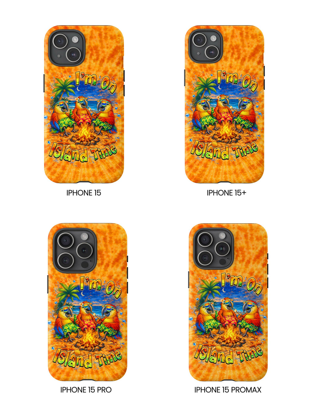 I'M ON ISLAND TIME PARROT SWIRL  PHONE CASE  - TLHN1405264