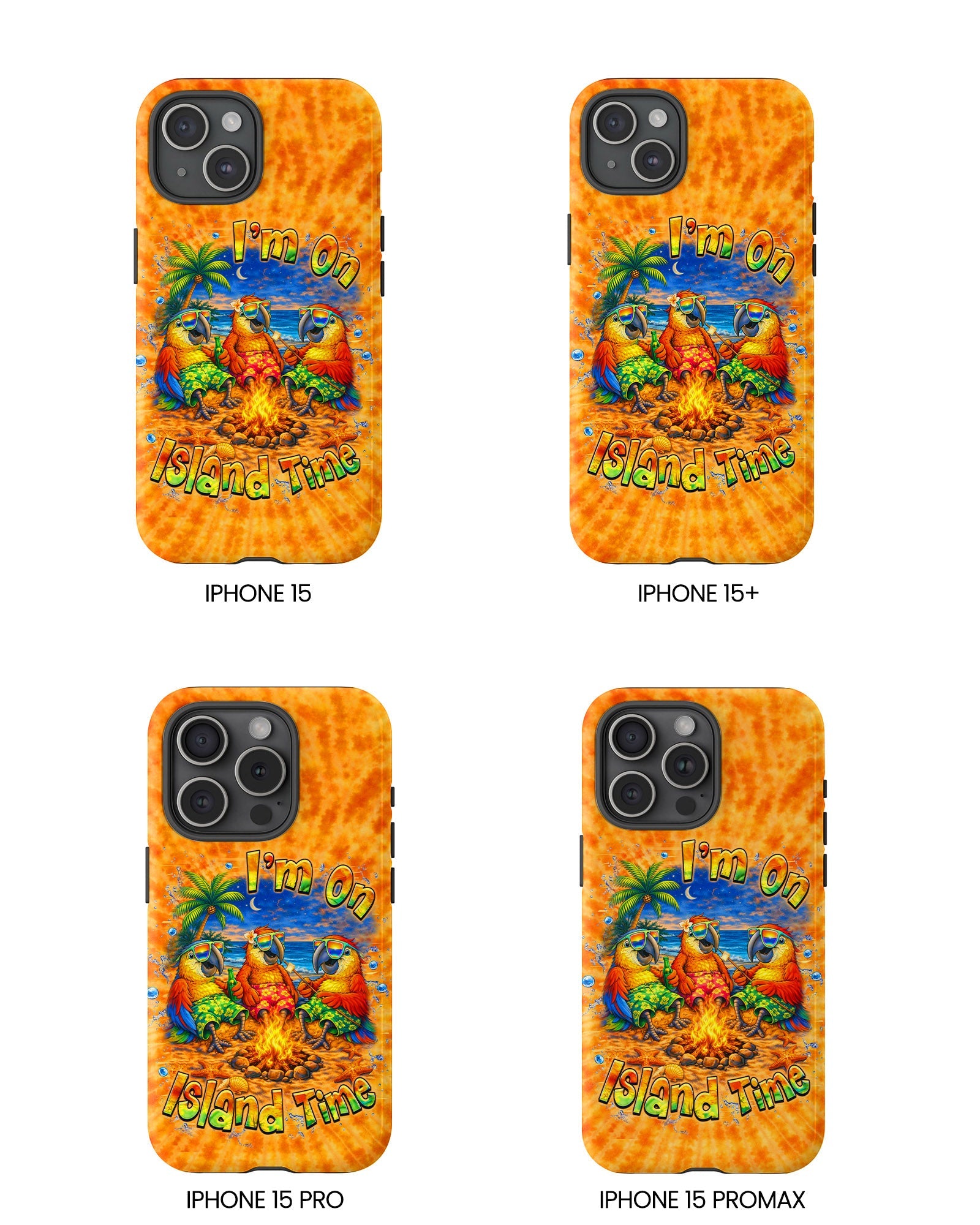 I'M ON ISLAND TIME PARROT SWIRL  PHONE CASE  - TLHN1405264