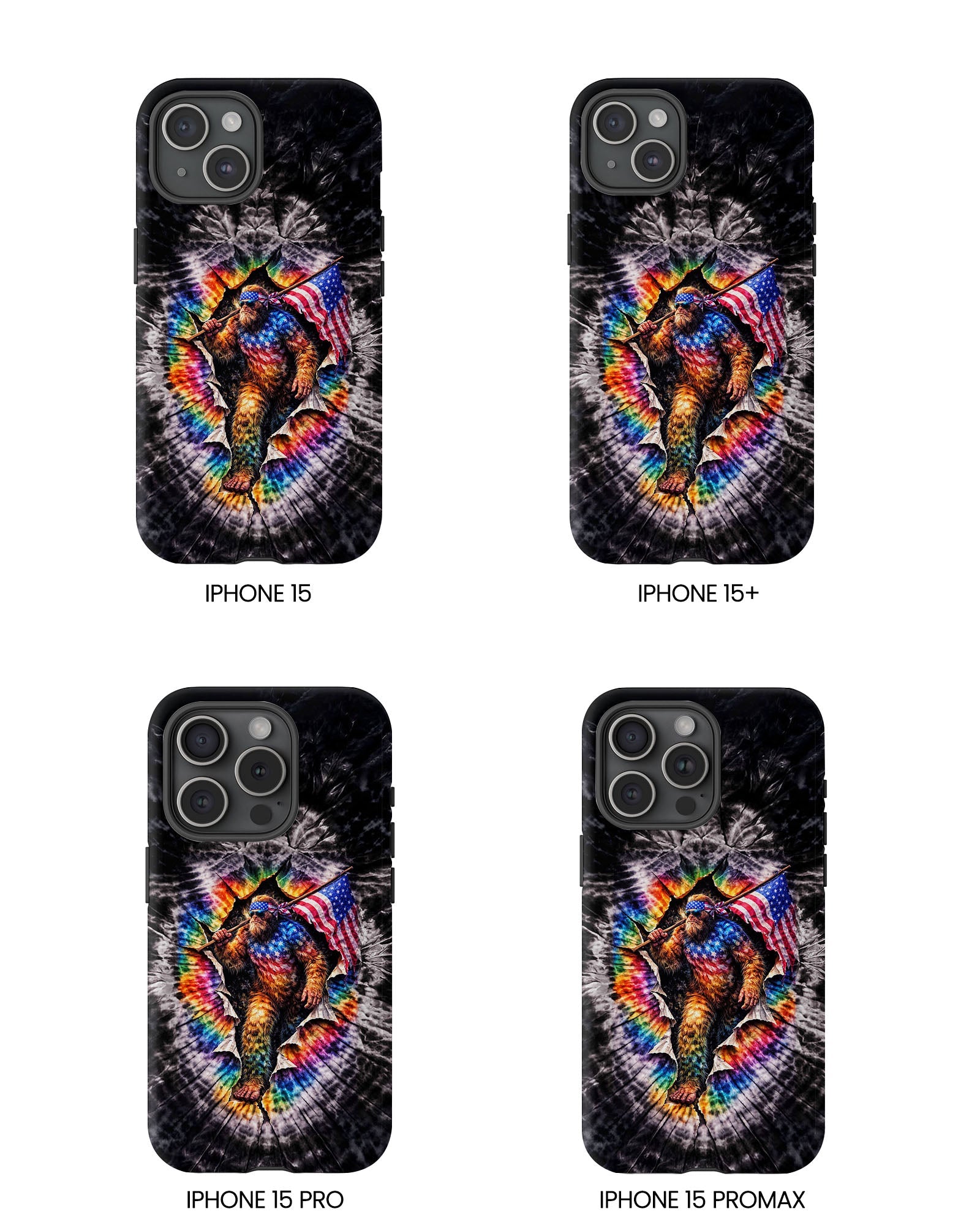 BIGFOOT WITH FLAG SWIRL  PHONE CASE  - TLTW1905264