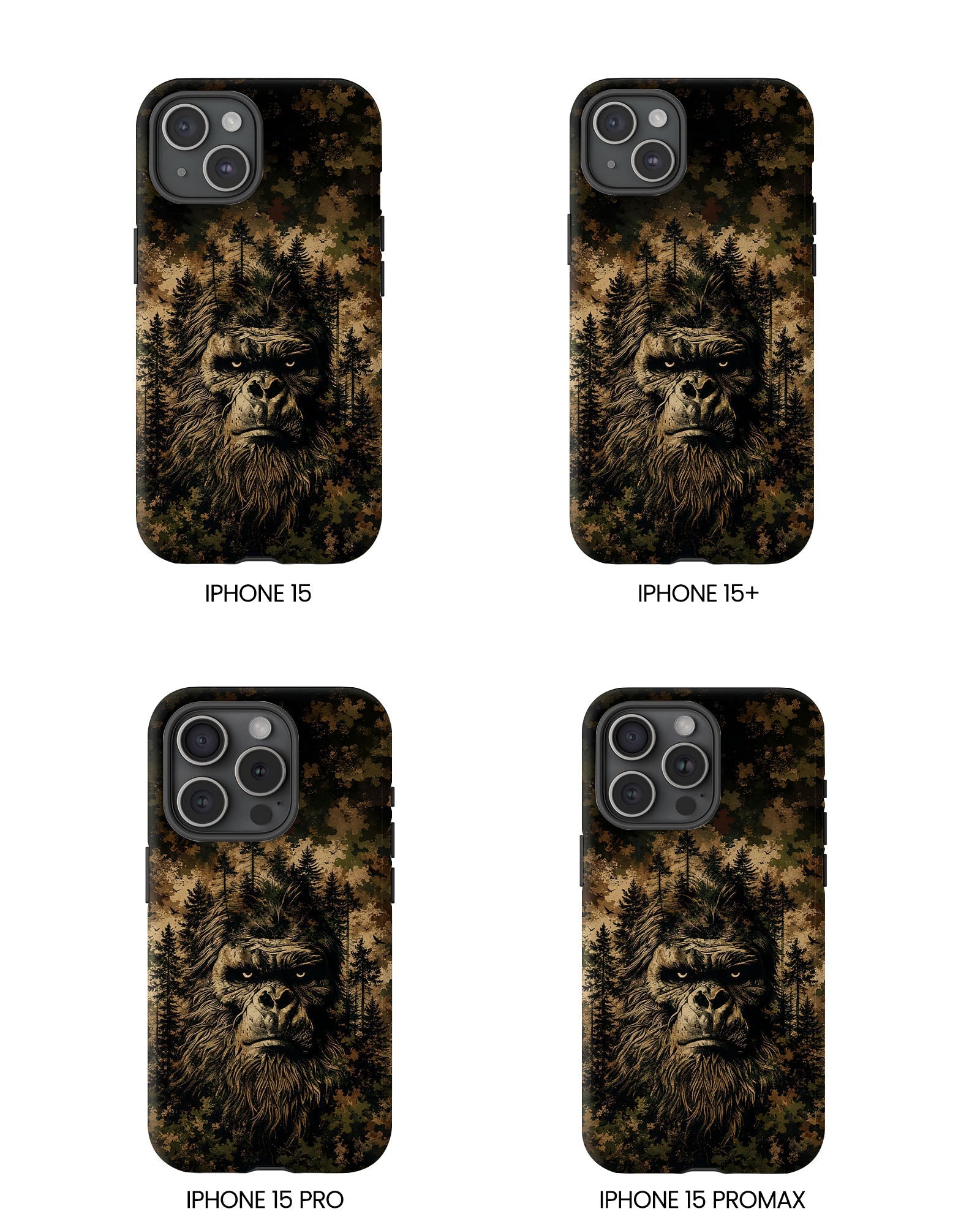 BIGFOOT IN THE FOREST CAMOUFLAGE PHONE CASE  - TLNT2105264