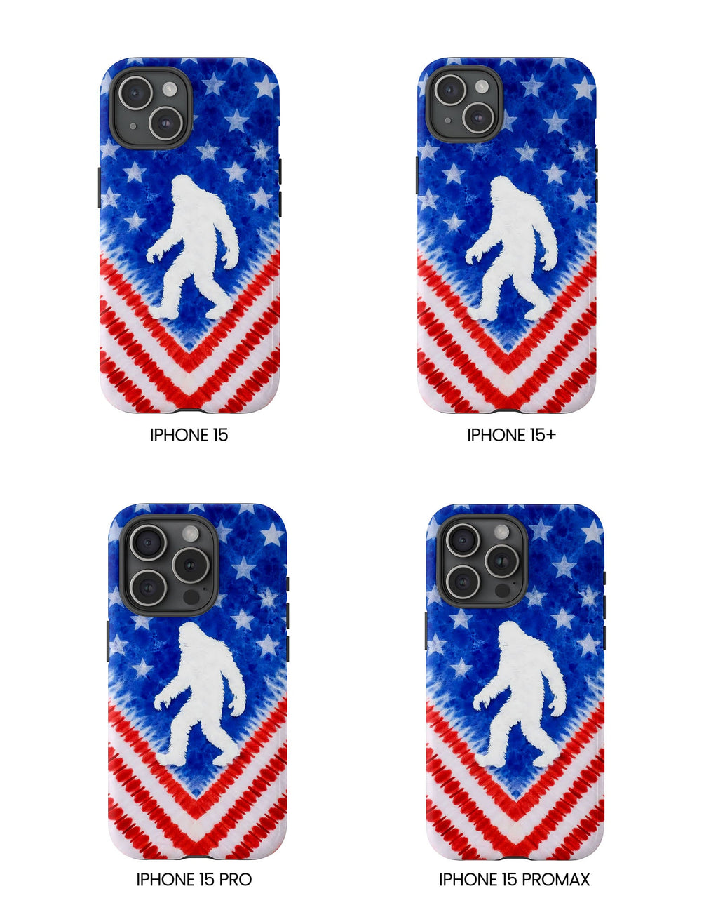 BIGFOOT FLAG RED WHITE & BLUE SWIRL PHONE CASE  - TLTW2105265