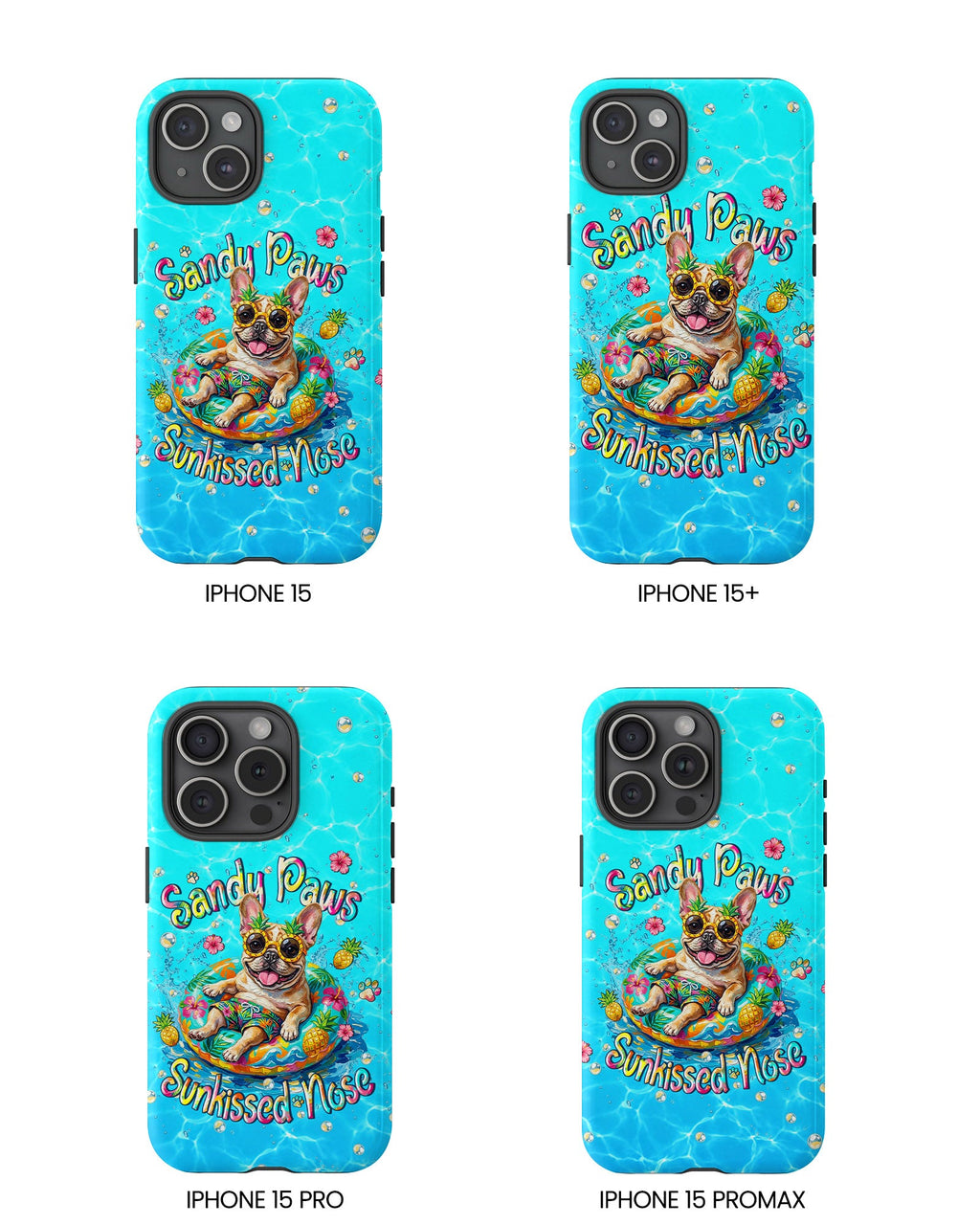 SANDY PAWS SUNKISSED NOSE FRENCH BULLDOG PHONE CASE  - TLHN2005264