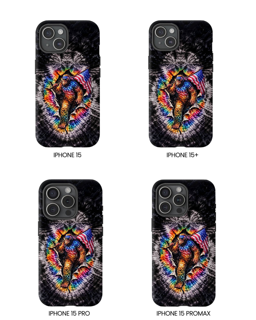 BIGFOOT WITH FLAG SWIRL  PHONE CASE  - TLTW1905264