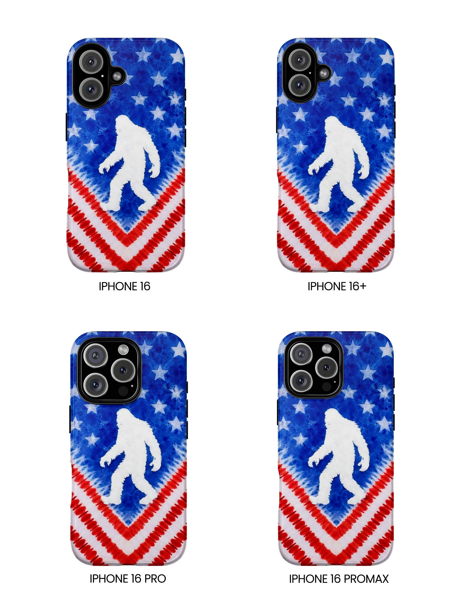 BIGFOOT FLAG RED WHITE & BLUE SWIRL PHONE CASE  - TLTW2105265