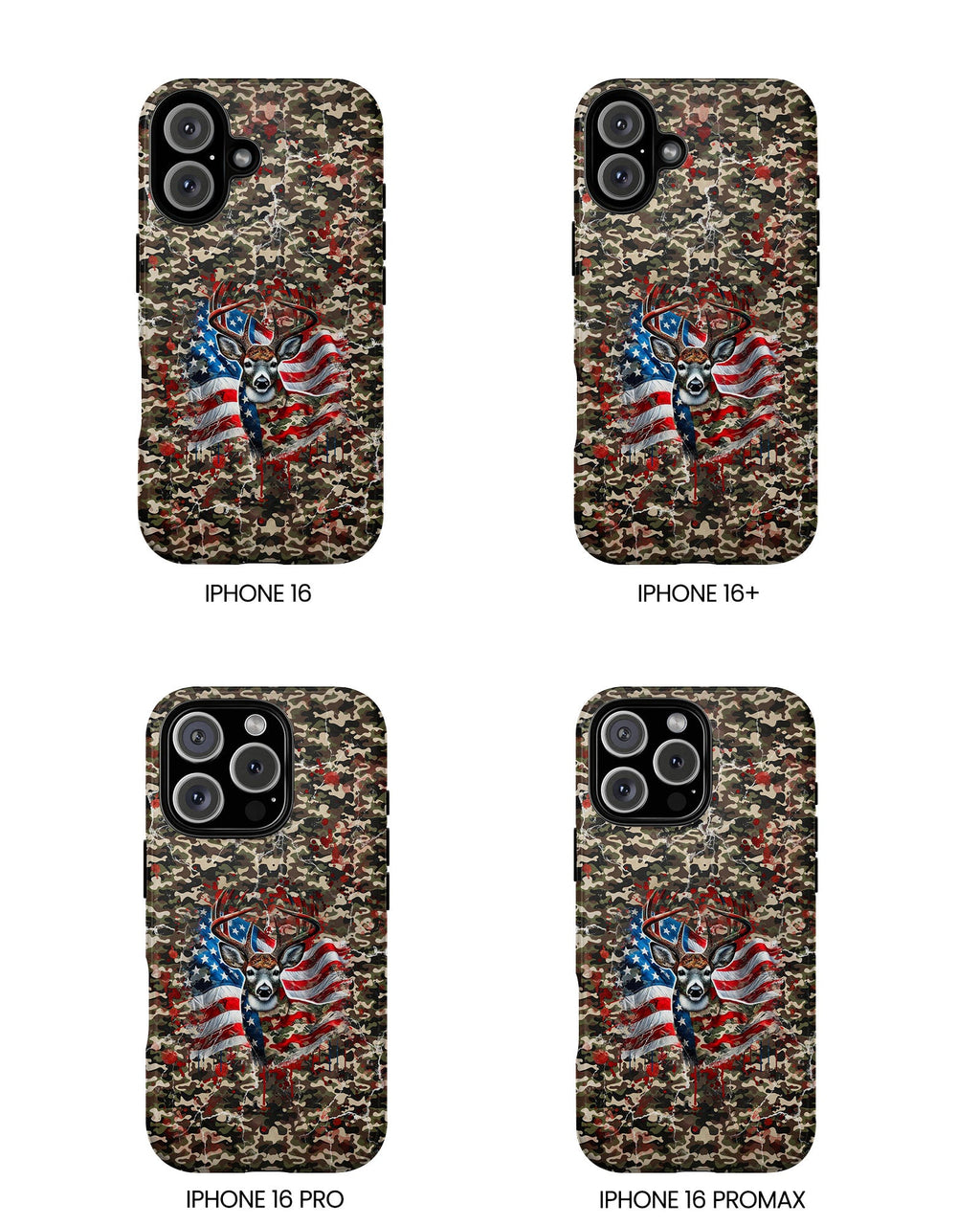 STARS AND STRIPES DEER HUNTING PHONE CASE - TLHG1905264