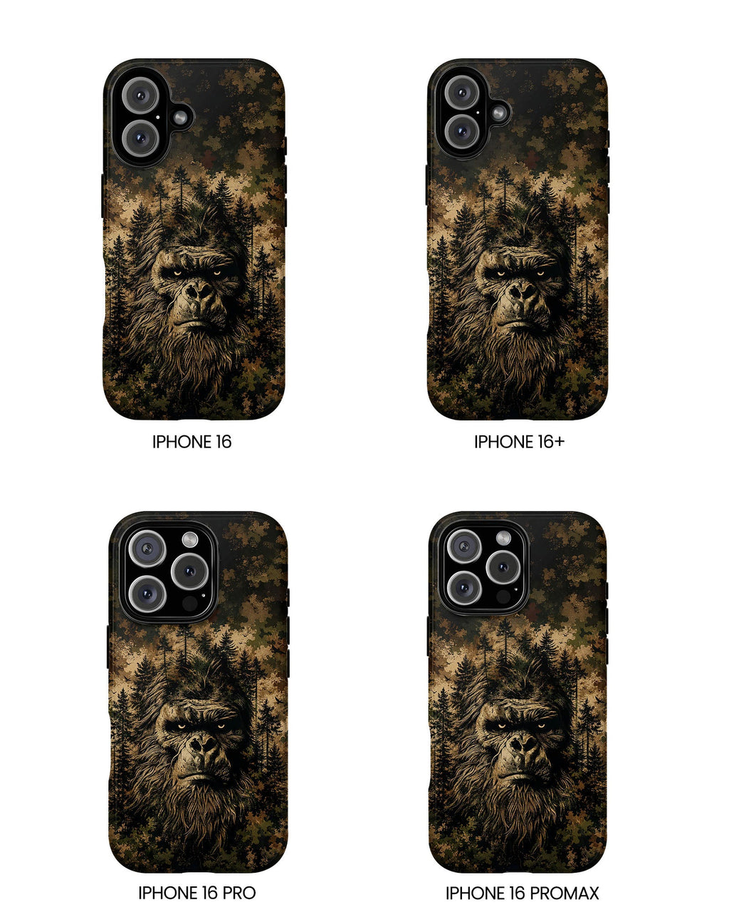 BIGFOOT IN THE FOREST CAMOUFLAGE PHONE CASE  - TLNT2105264