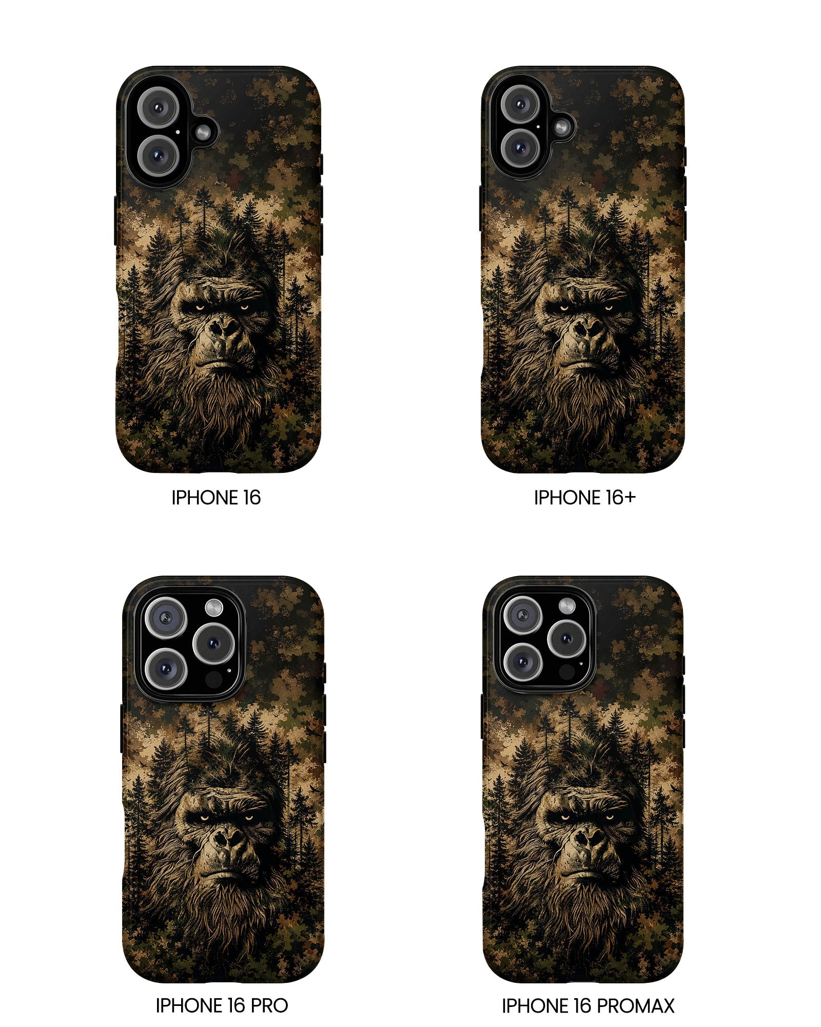 BIGFOOT IN THE FOREST CAMOUFLAGE PHONE CASE  - TLNT2105264