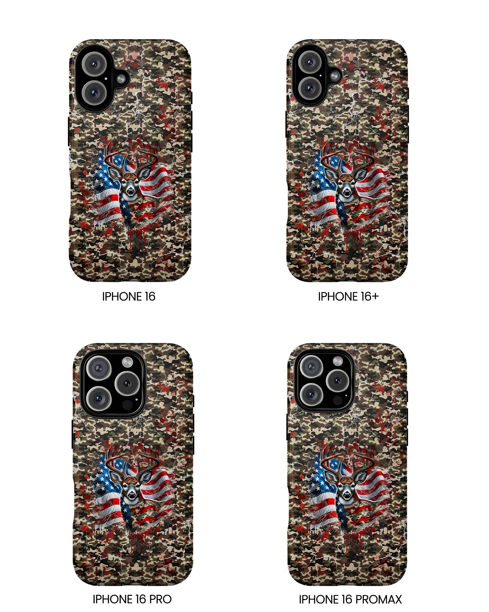 STARS AND STRIPES DEER HUNTING PHONE CASE - TLHG1905264