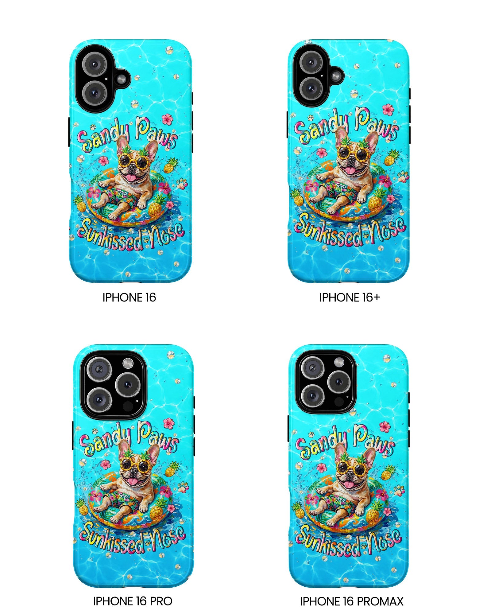 SANDY PAWS SUNKISSED NOSE FRENCH BULLDOG PHONE CASE  - TLHN2005264