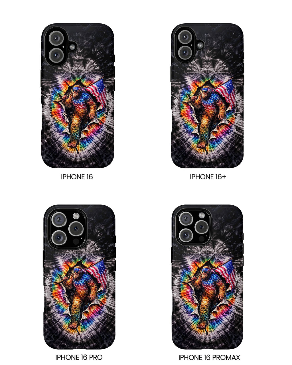 BIGFOOT WITH FLAG SWIRL  PHONE CASE  - TLTW1905264