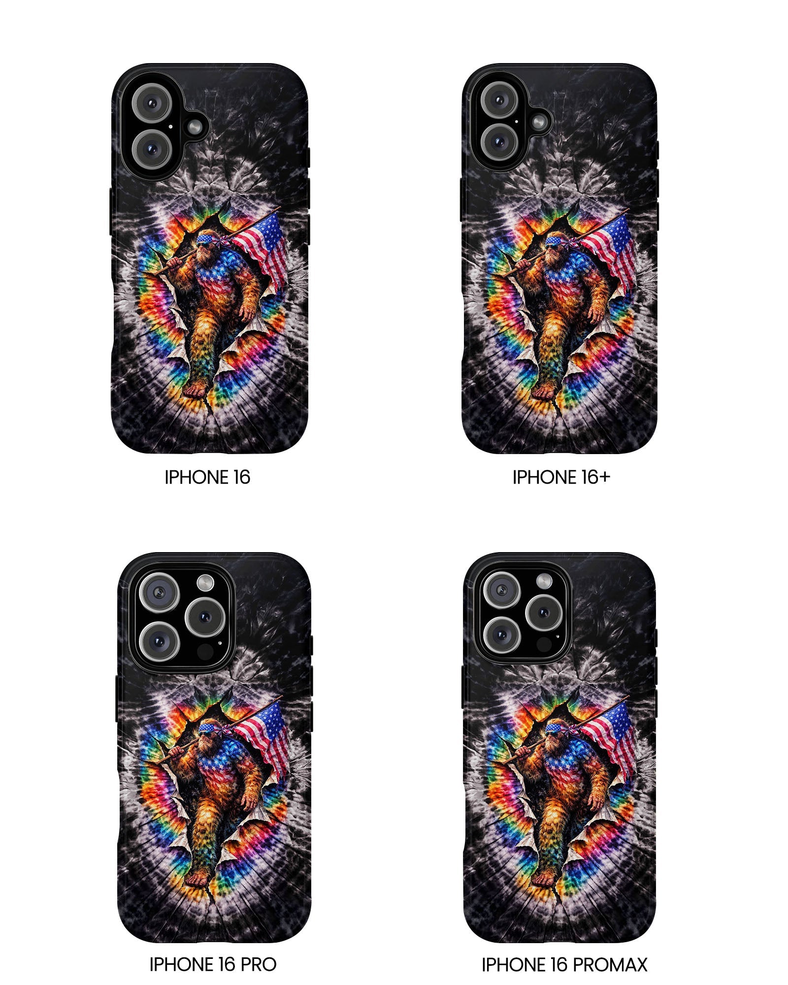 BIGFOOT WITH FLAG SWIRL  PHONE CASE  - TLTW1905264