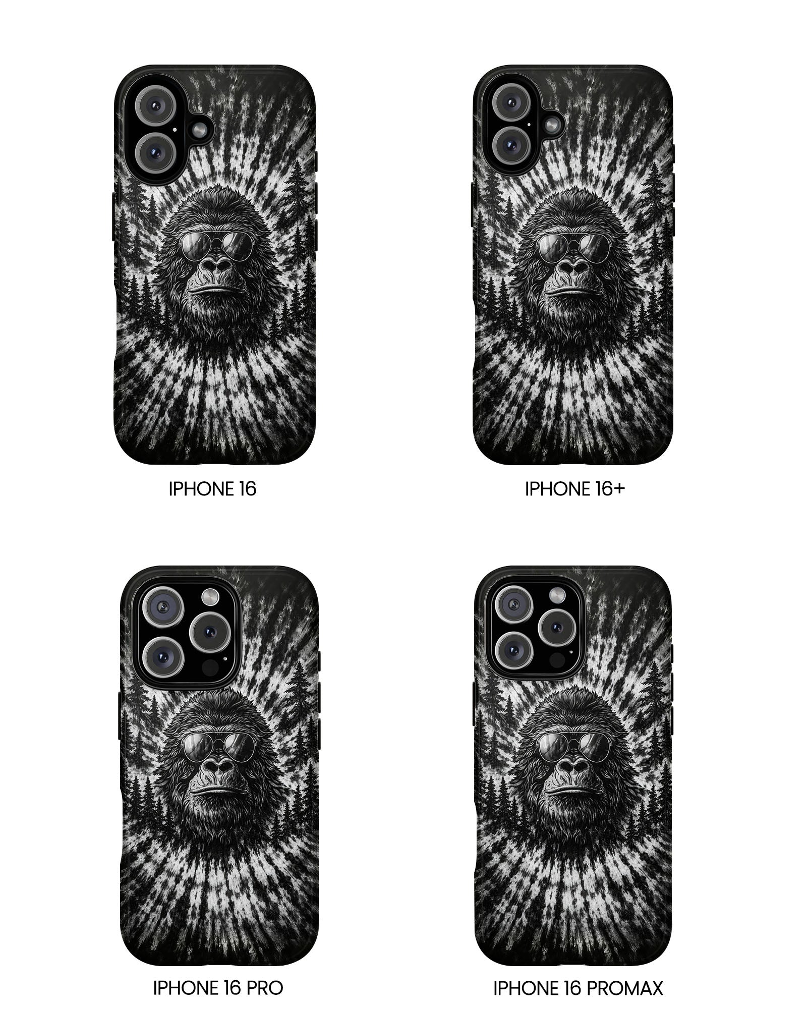 BIGFOOT BLACK & WHITE SWIRL  PHONE CASE  - TLTW2205262