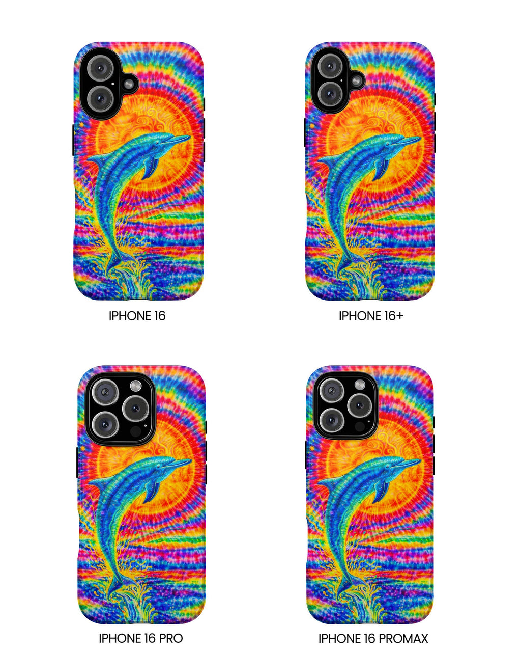 DOLPHIN SUN COLORFUL SWIRL  PHONE CASE  - TLTW2205261