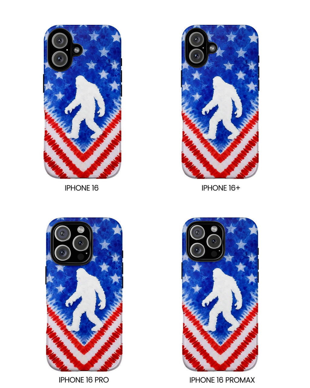 BIGFOOT FLAG RED WHITE & BLUE SWIRL PHONE CASE  - TLTW2105265