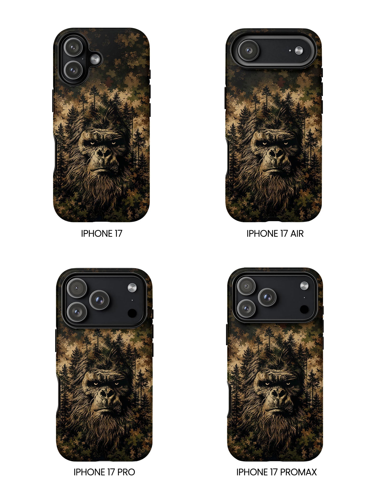 BIGFOOT IN THE FOREST CAMOUFLAGE PHONE CASE  - TLNT2105264