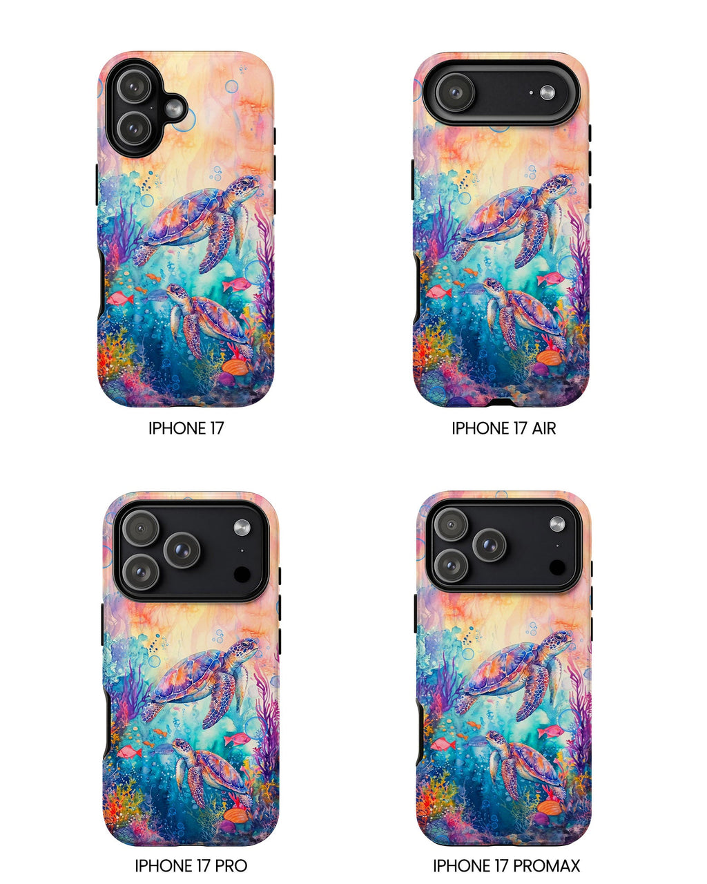 TWO SEA TURTLES UNDERSEA PHONE CASE  - TLHN1805264