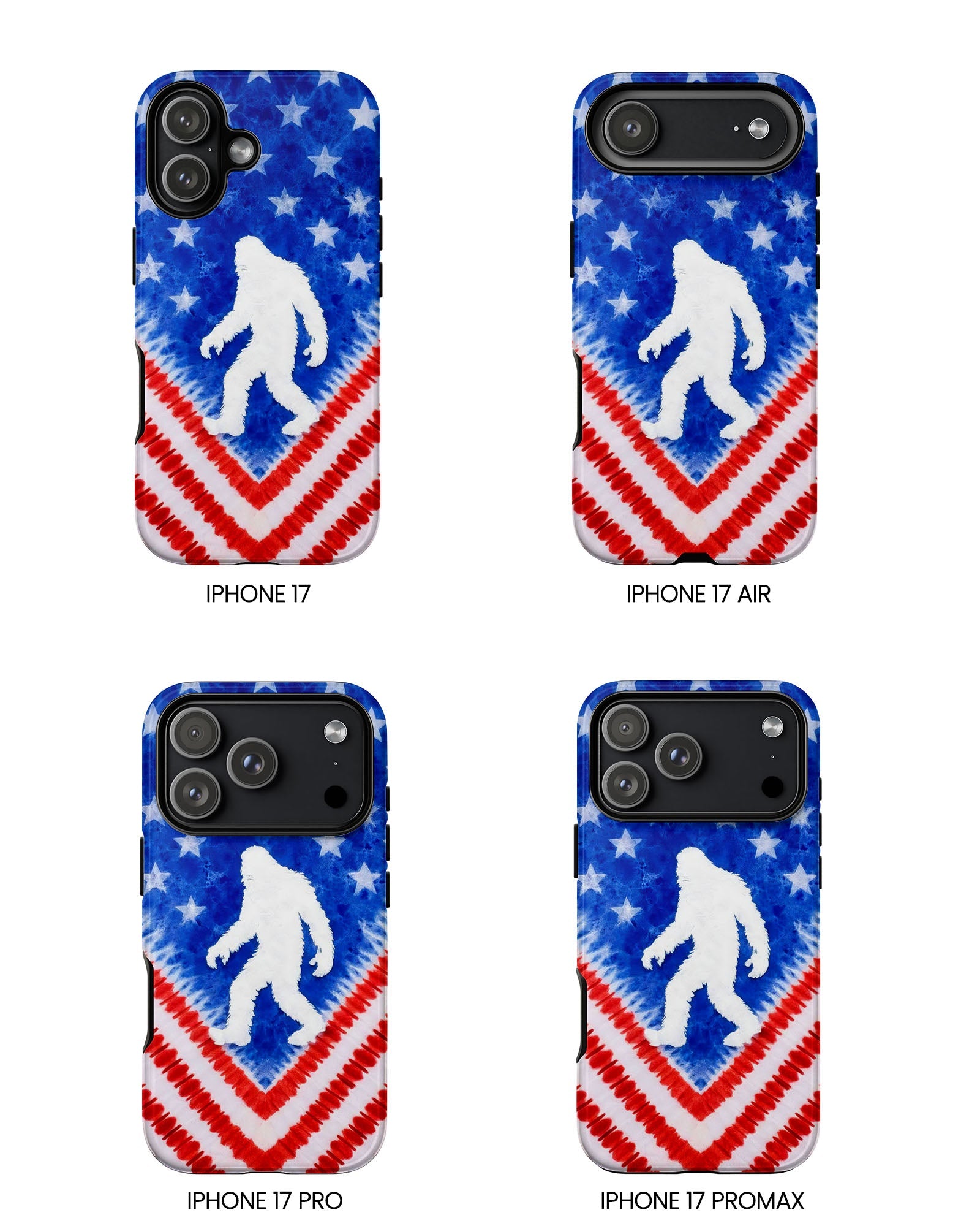 BIGFOOT FLAG RED WHITE & BLUE SWIRL PHONE CASE  - TLTW2105265