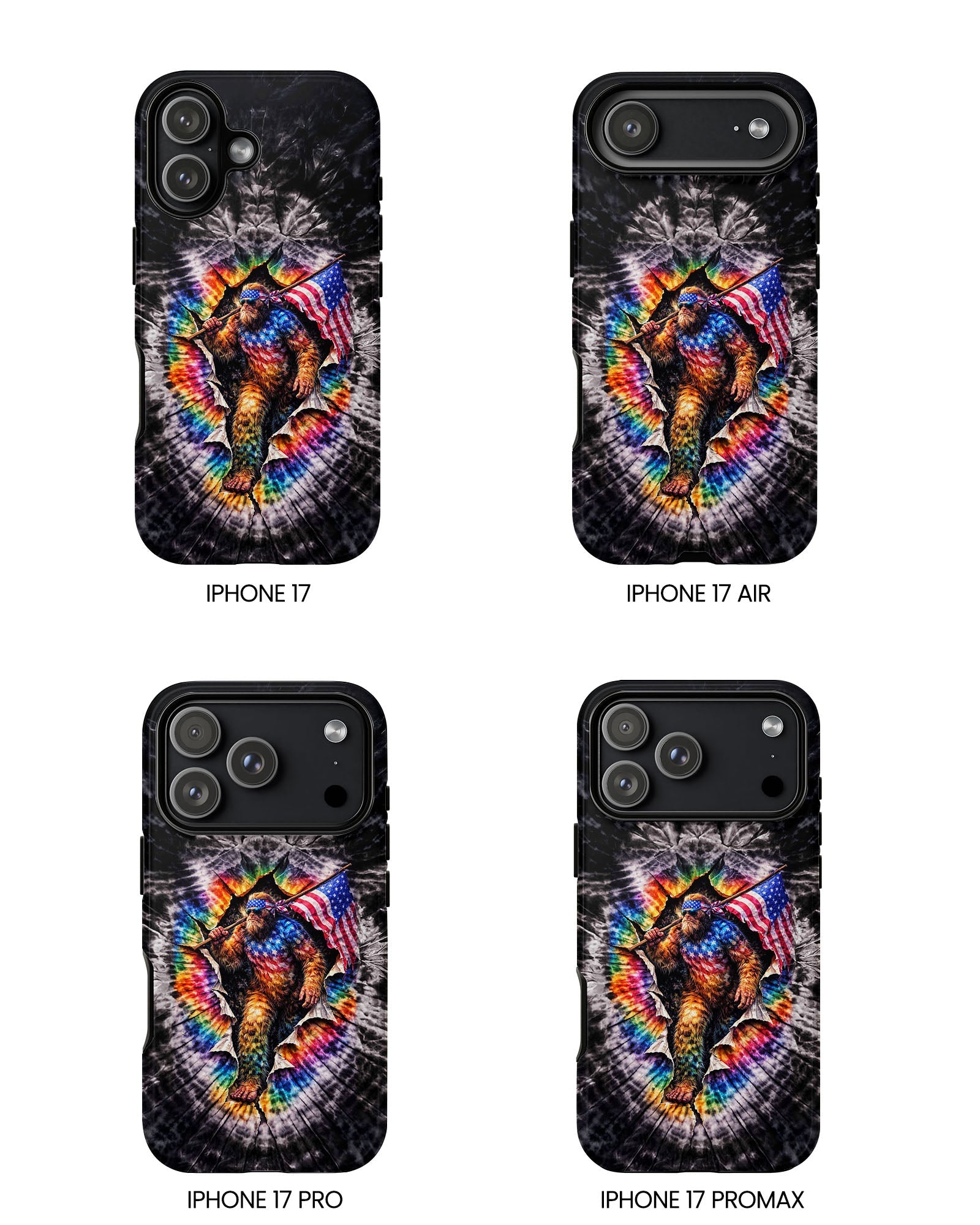 BIGFOOT WITH FLAG SWIRL  PHONE CASE  - TLTW1905264