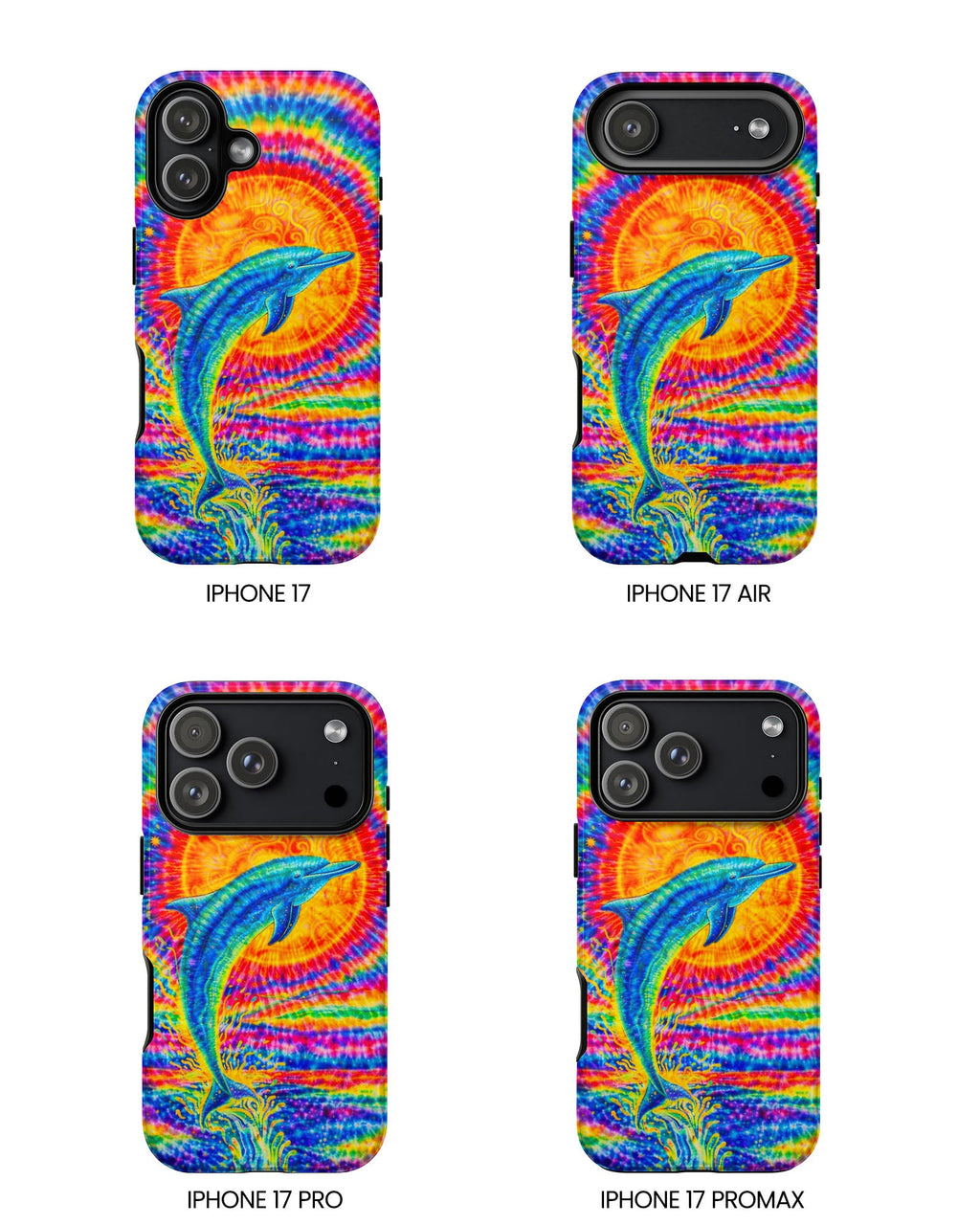 DOLPHIN SUN COLORFUL SWIRL  PHONE CASE  - TLTW2205261