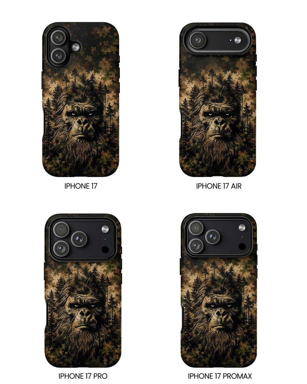 BIGFOOT IN THE FOREST CAMOUFLAGE PHONE CASE  - TLNT2105264