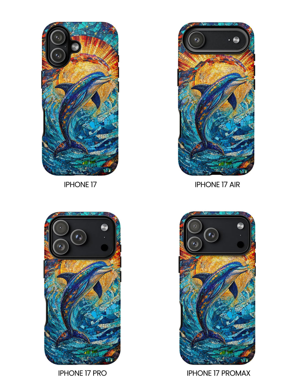 DOLPHIN STAINED GLASS PHONE CASE  - TLTW1305265