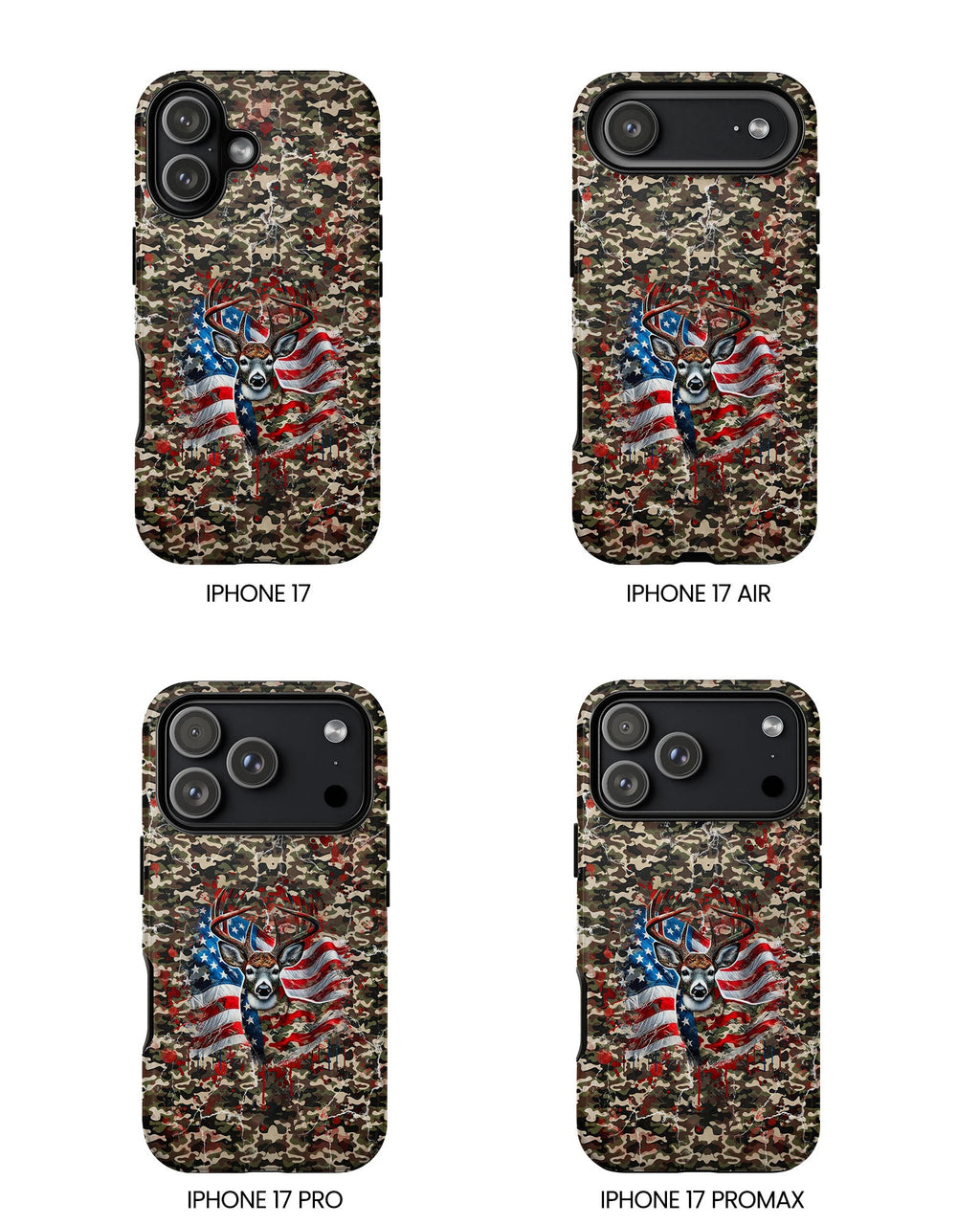 STARS AND STRIPES DEER HUNTING PHONE CASE - TLHG1905264