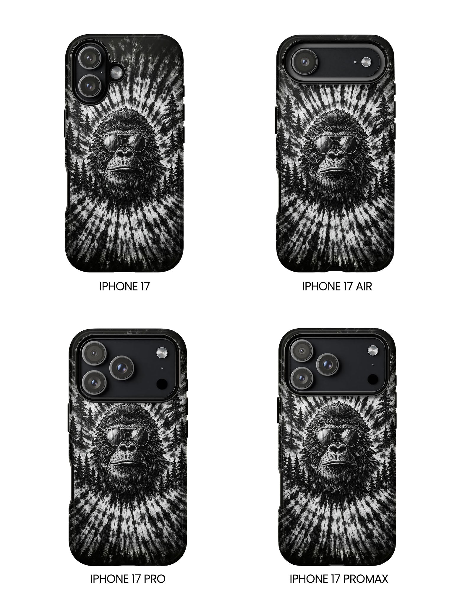 BIGFOOT BLACK & WHITE SWIRL  PHONE CASE  - TLTW2205262