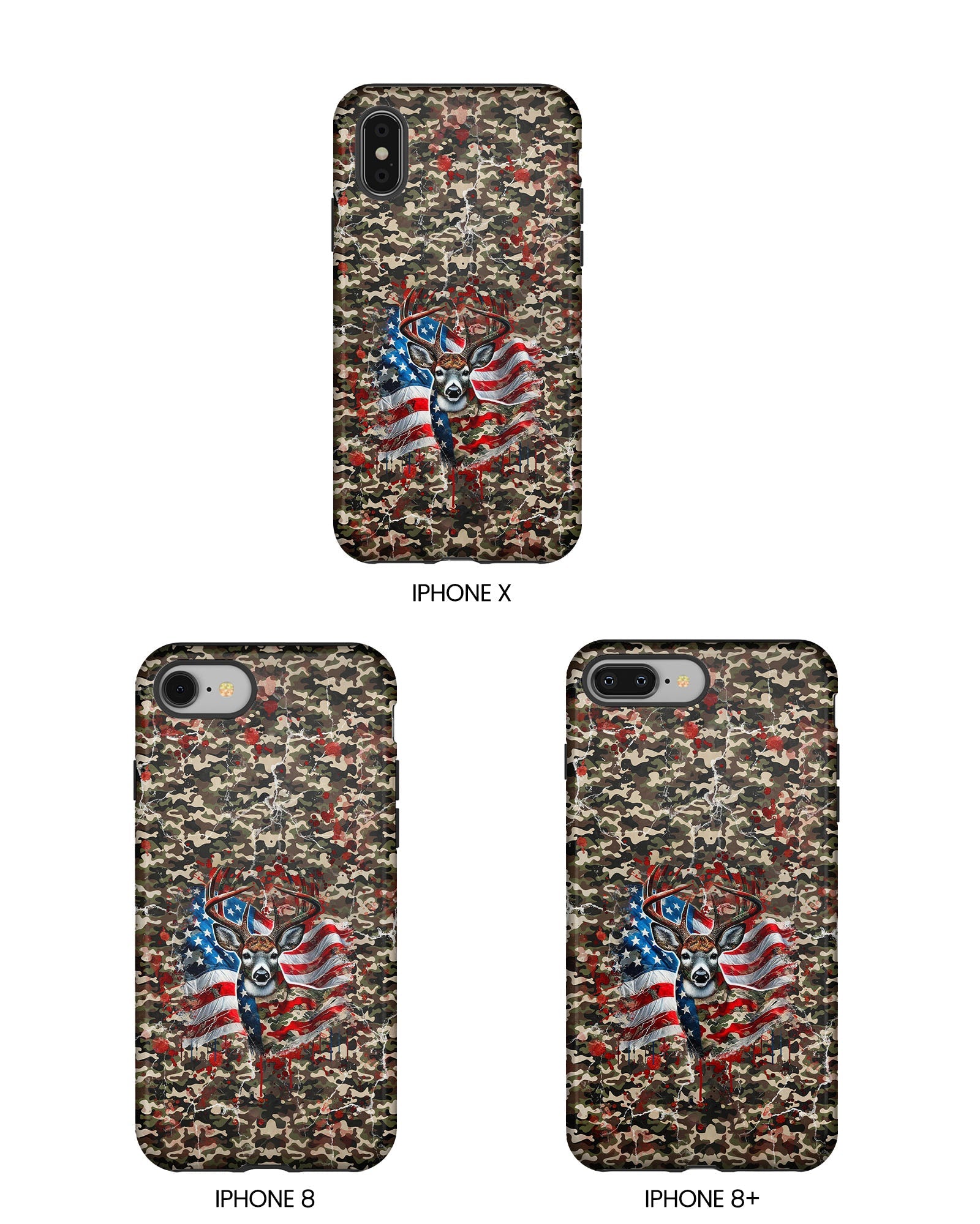 STARS AND STRIPES DEER HUNTING PHONE CASE - TLHG1905264