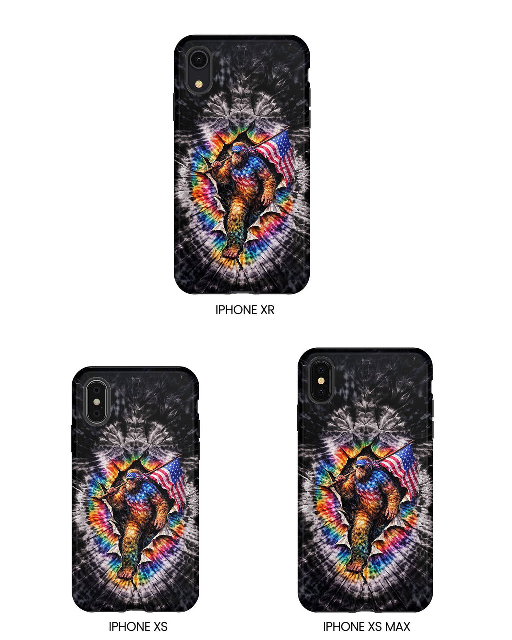 BIGFOOT WITH FLAG SWIRL  PHONE CASE  - TLTW1905264
