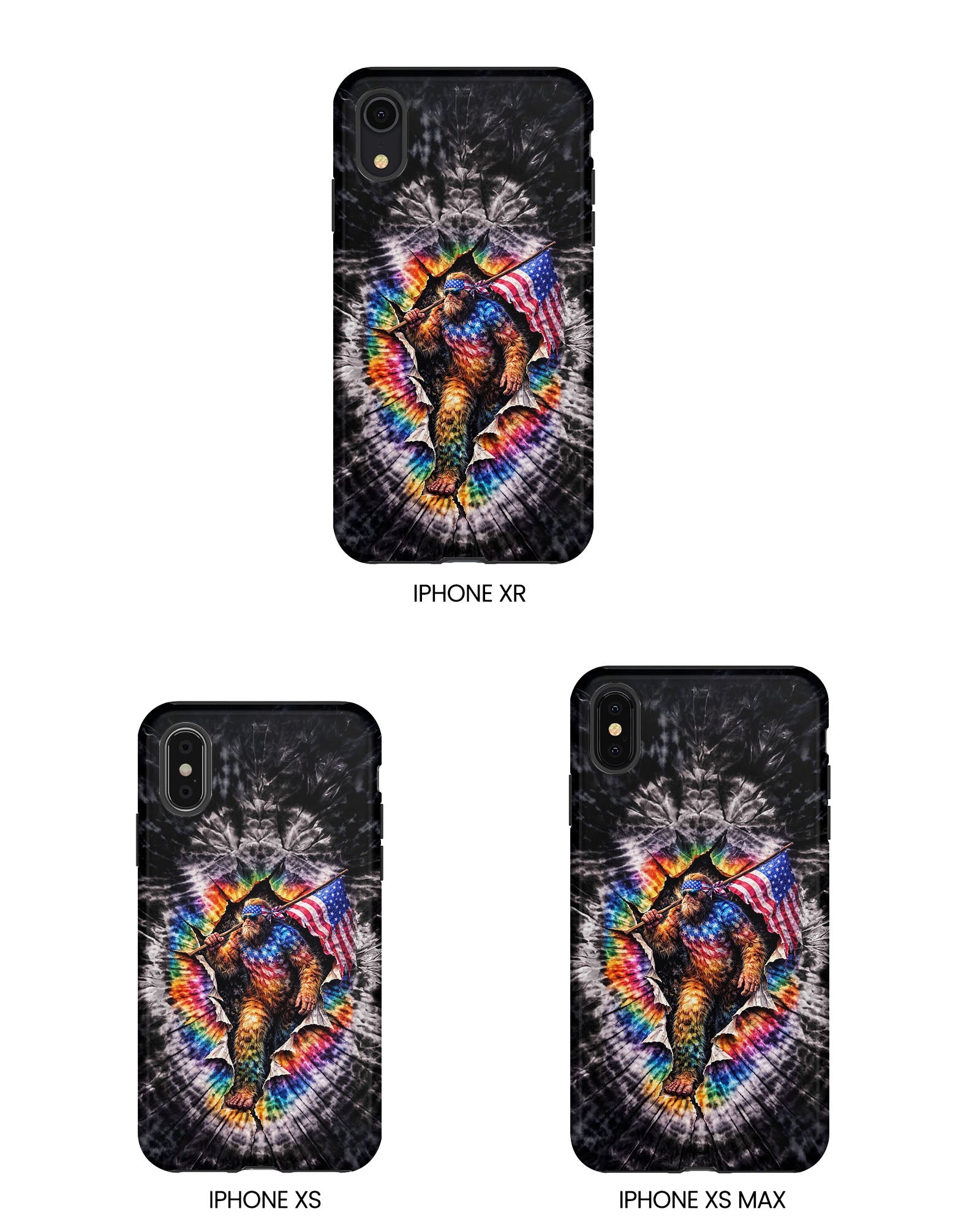 BIGFOOT WITH FLAG SWIRL  PHONE CASE  - TLTW1905264
