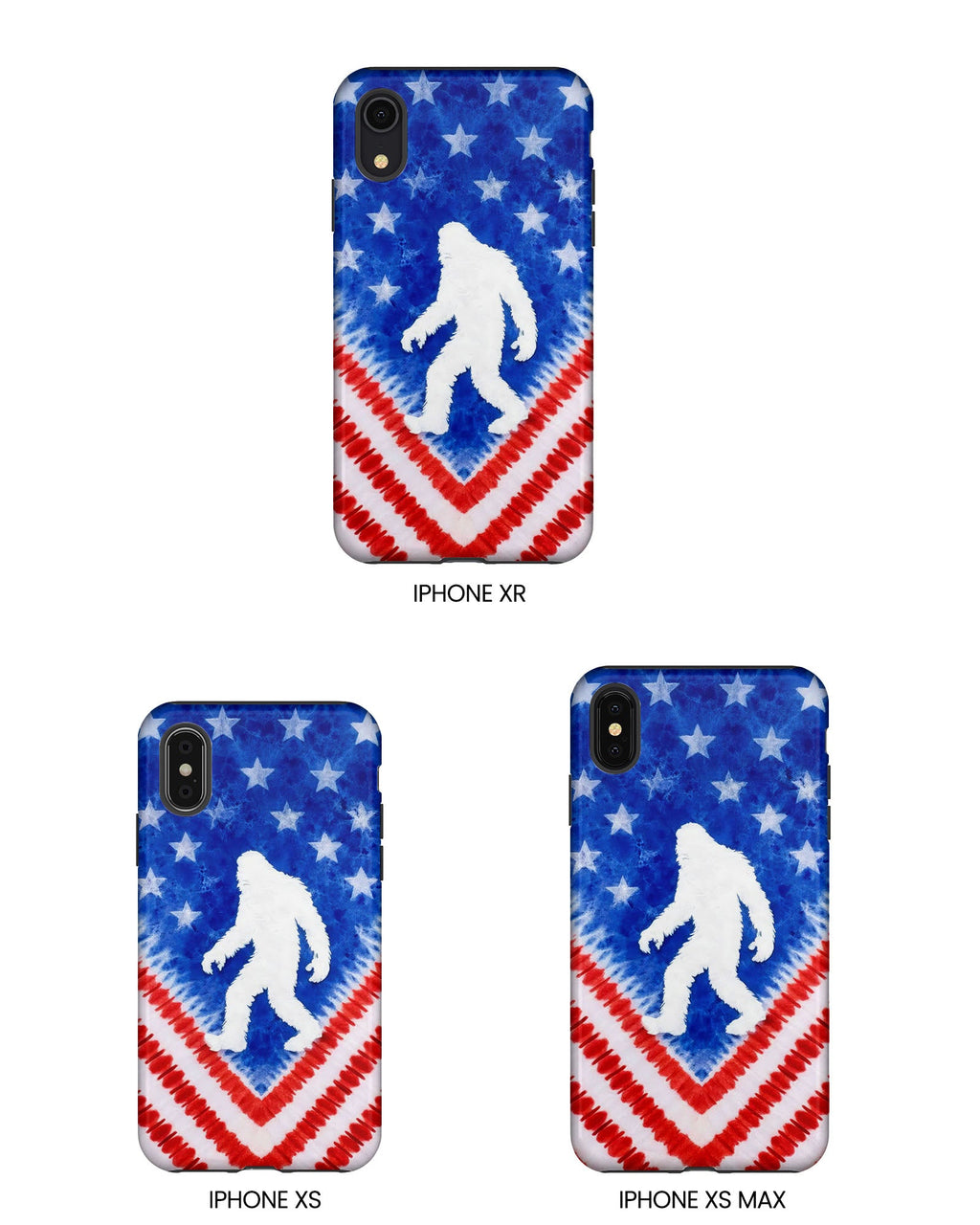BIGFOOT FLAG RED WHITE & BLUE SWIRL PHONE CASE  - TLTW2105265