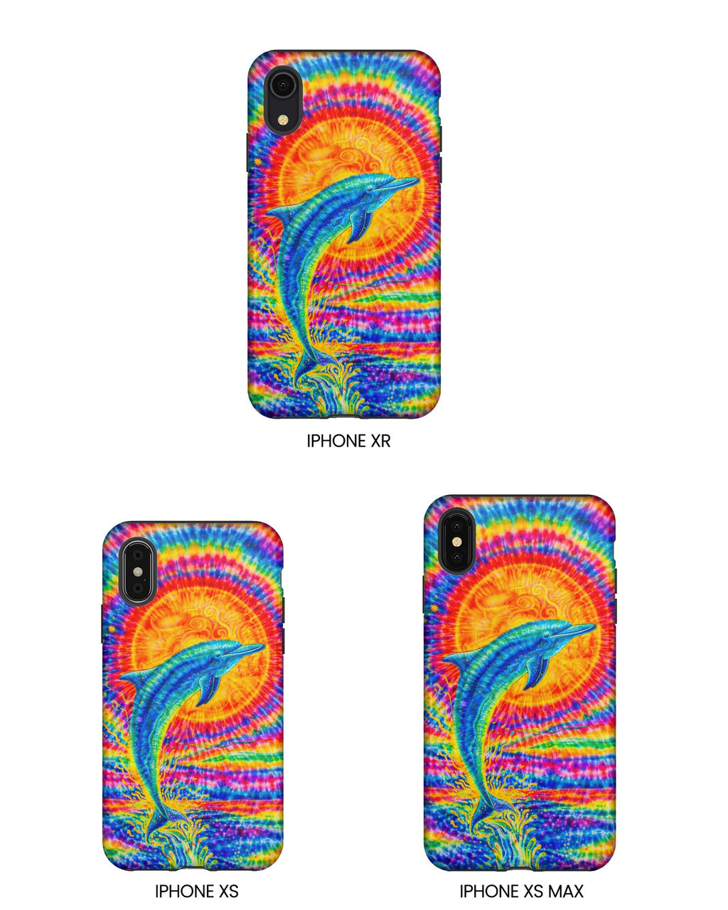 DOLPHIN SUN COLORFUL SWIRL  PHONE CASE  - TLTW2205261
