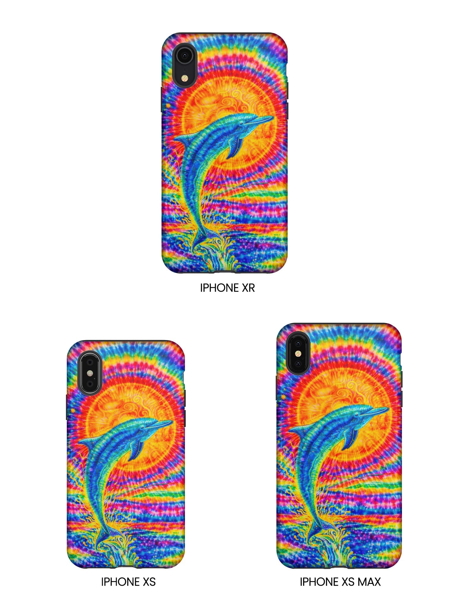 DOLPHIN SUN COLORFUL SWIRL  PHONE CASE  - TLTW2205261