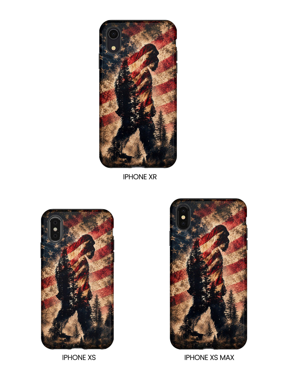 BIGFOOT IN THE FOREST STARS & STRIPES PHONE CASE  - TLHN2105264