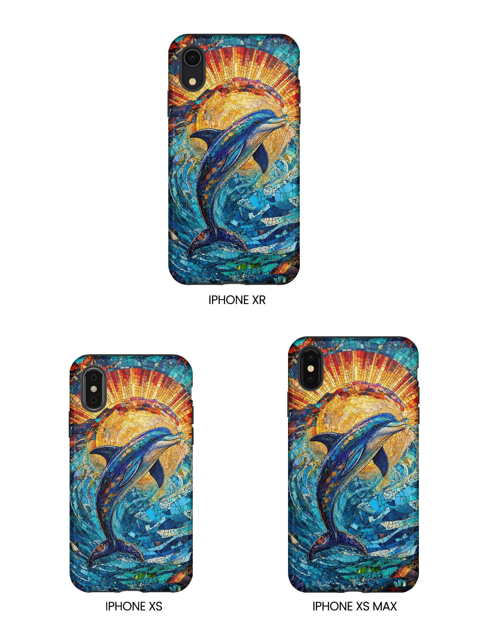 DOLPHIN STAINED GLASS PHONE CASE  - TLTW1305265