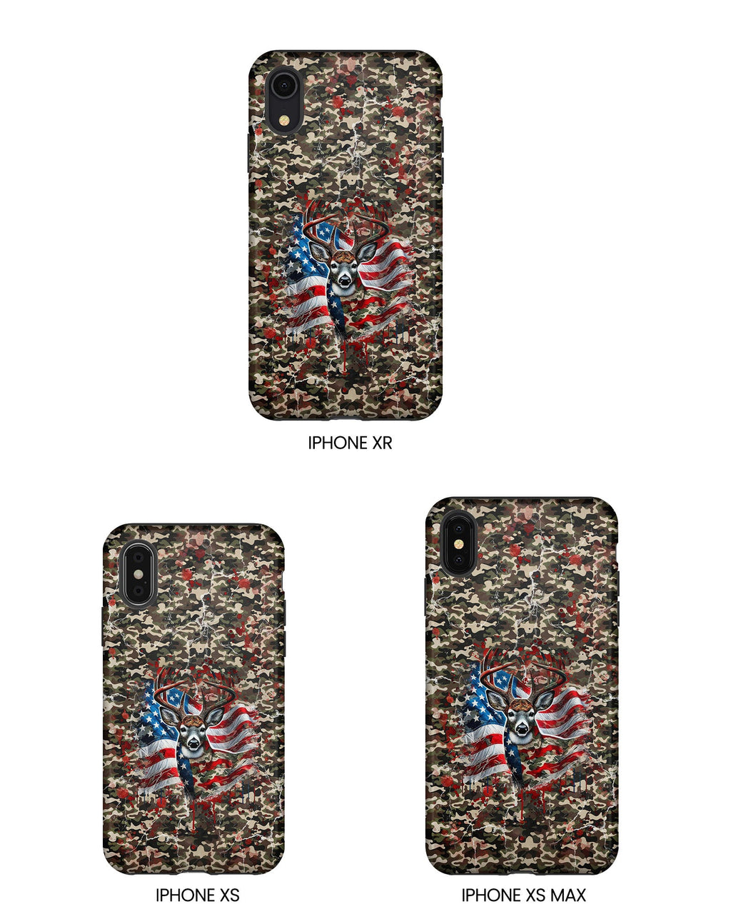 STARS AND STRIPES DEER HUNTING PHONE CASE - TLHG1905264