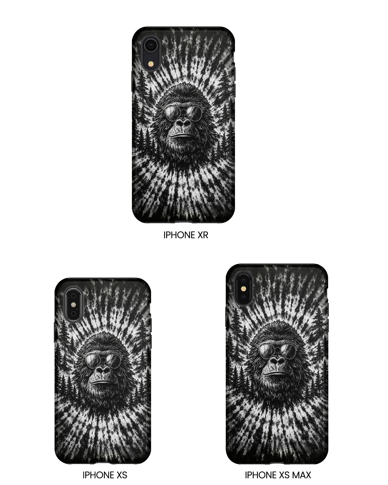 BIGFOOT BLACK & WHITE SWIRL  PHONE CASE  - TLTW2205262