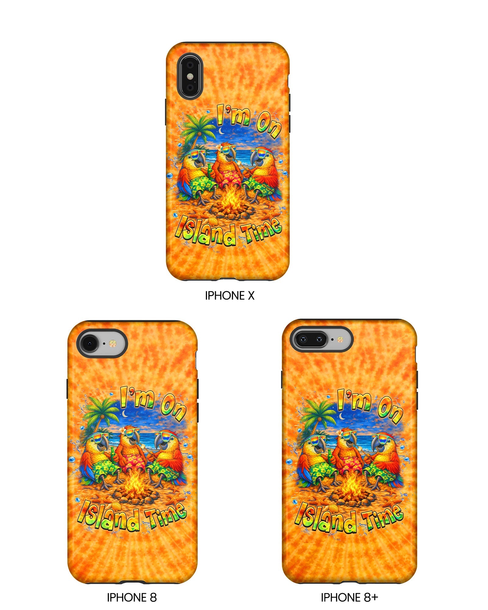 I'M ON ISLAND TIME PARROT SWIRL  PHONE CASE  - TLHN1405264